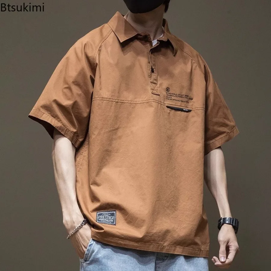 2025 Men's Summer T-Shirts Fashion Cargo Short Sleeve Tops Loose Casual Polos Homme High Quality Handsome Golf Wear Tee for Men
2025 Men's Summer T-Shirts Fashion Cargo Short Sleeve Tops Loose Casual Polos Homme High Quality Handsome Golf Wear Tee for Men