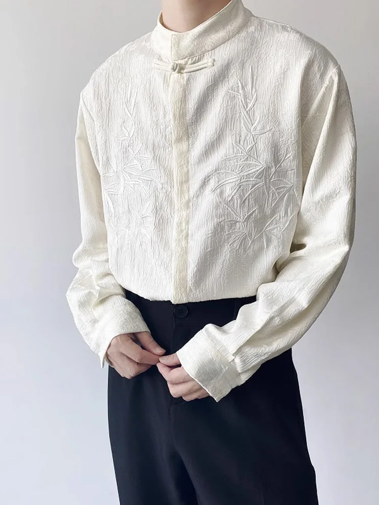 New Chinese Sle Men's Long Sve irt Collarl Embroidered High-End Feeling Young Adult Faionable Loose Fit Summer irt
New Chinese Sle Men's Long Sve irt Collarl Embroidered High-End Feeling Young Adult Faionable Loose Fit Summer irt