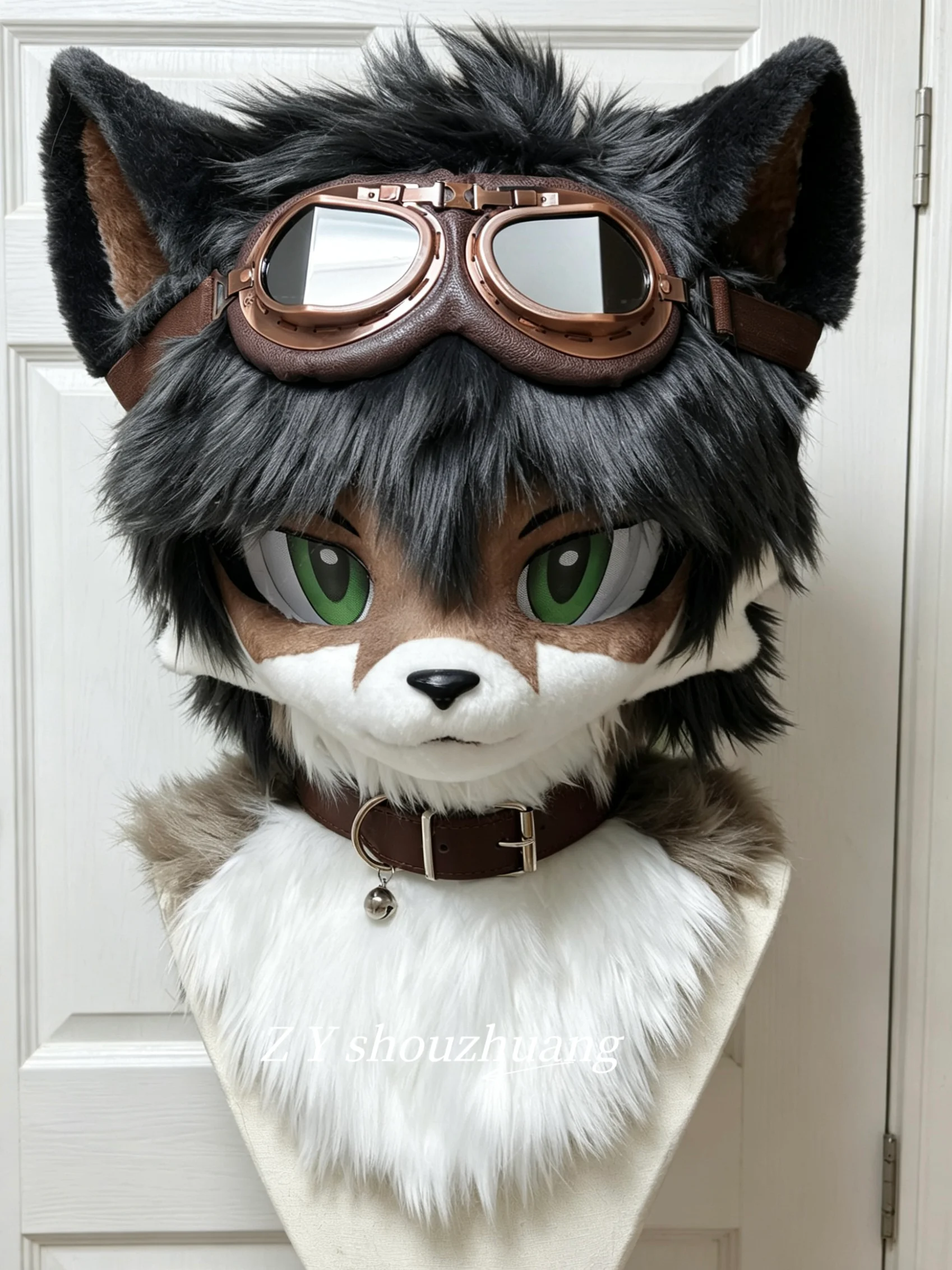 Handmade and stylishly dressed plush husky fox character costume for a Halloween birthday party
Handmade and stylishly dressed plush husky fox character costume for a Halloween birthday party