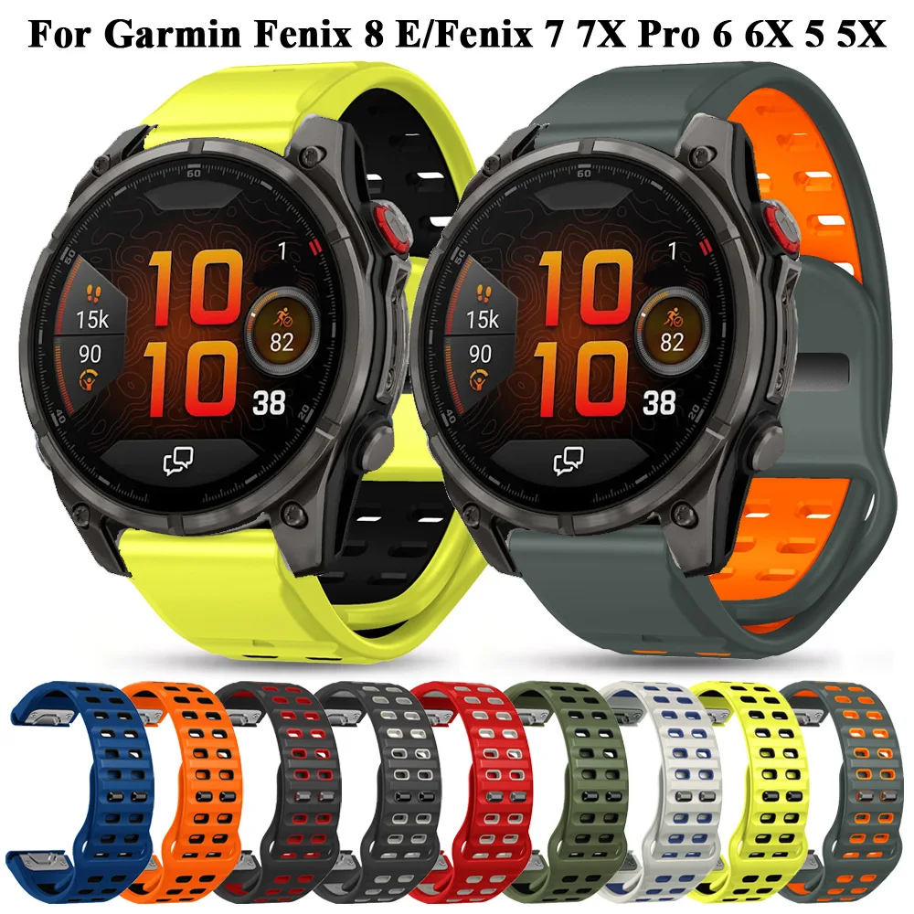 22mm 26mm Watch Strap For Garmin Fenix 7 8 8pro E 7X 5 6 5X 6X Pro Plus Sapphire Instinct Epix 2 Silicone Smartwatch Bracelet
22mm 26mm Watch Strap For Garmin Fenix 7 8 8pro E 7X 5 6 5X 6X Pro Plus Sapphire Instinct Epix 2 Silicone Smartwatch Bracelet