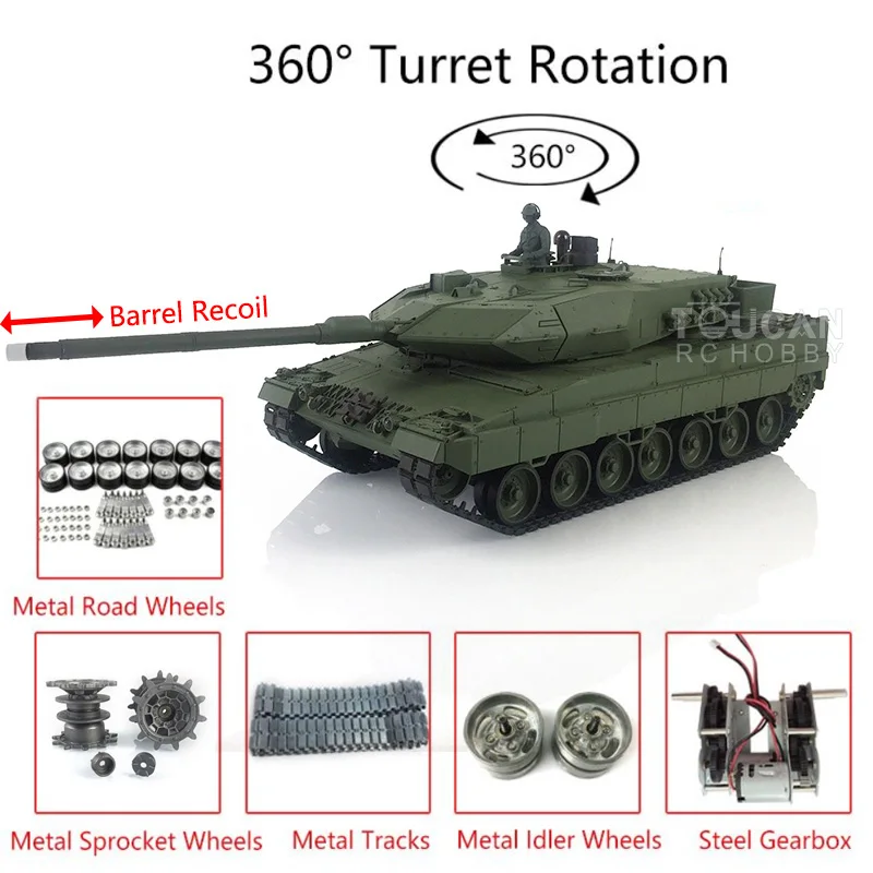 Henglong 1/16 Зеленый 7,0 Leopard 2A6 RTR RC Tank 3889, металлические гусеницы, бочка, отдача
Henglong 1/16 Зеленый 7,0 Leopard 2A6 RTR RC Tank 3889, металлические гусеницы, бочка, отдача