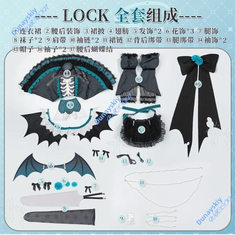 Asahi Rokka LOCK Lolita Cosplay Costume BanG Dream RAISE A SUILEN Anime Outfit for Female Halloween Role Play
Asahi Rokka LOCK Lolita Cosplay Costume BanG Dream RAISE A SUILEN Anime Outfit for Female Halloween Role Play