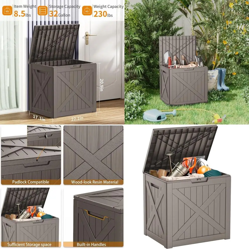 Grey Outdoor Storage Deck Box with Lockable Lid for Patio Furniture, Garden Tools, Cushions, and Pool Accessories
Grey Outdoor Storage Deck Box with Lockable Lid for Patio Furniture, Garden Tools, Cushions, and Pool Accessories
