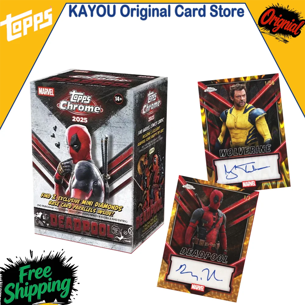 Genuine 2025 Topps Deadpool Chrome Value Series Collection Card Deadpool Movie Trading Cards Collectible Blind Box Birthday Gift
Genuine 2025 Topps Deadpool Chrome Value Series Collection Card Deadpool Movie Trading Cards Collectible Blind Box Birthday Gift