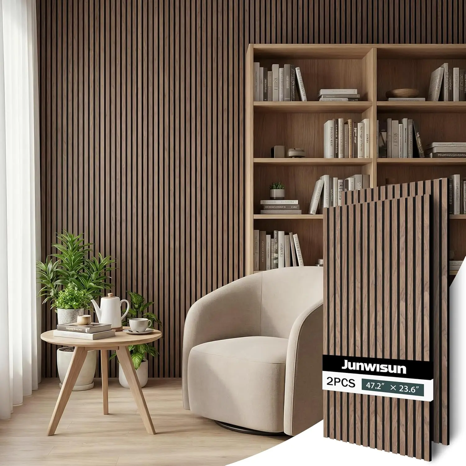 Acoustic Wood Slat Wall Panels, 2 Pack, 3D Textured Soundproof Decor for Ceiling and Wall, Walnut Finish
Acoustic Wood Slat Wall Panels, 2 Pack, 3D Textured Soundproof Decor for Ceiling and Wall, Walnut Finish