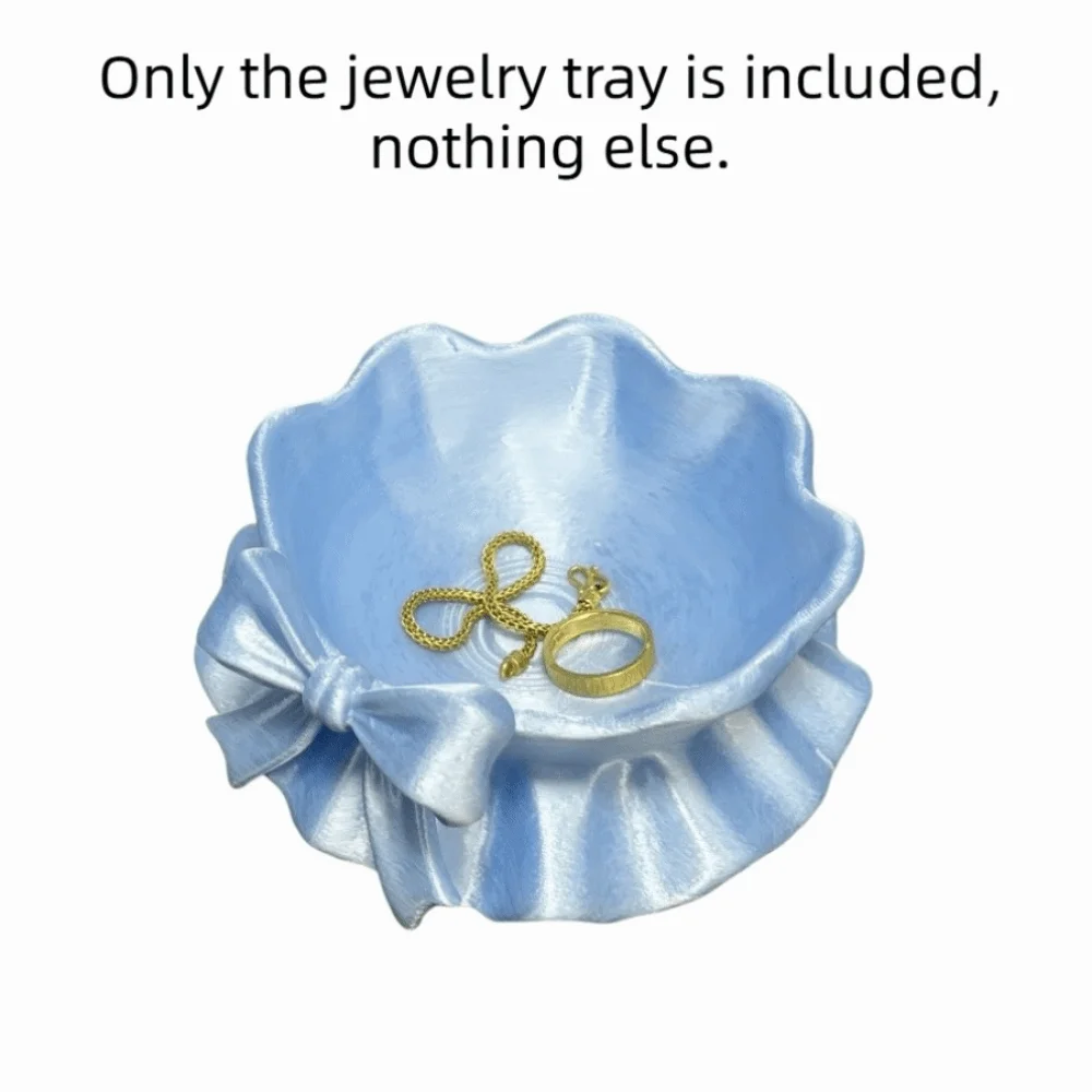 Элегантная подставка для украшений с 3D-печатью, декоративная подставка для колец в стиле барокко с бантом и лентой, креативные тарелки для украшений
Элегантная подставка для украшений с 3D-печатью, декоративная подставка для колец в стиле барокко с бантом и лентой, креативные тарелки для украшений