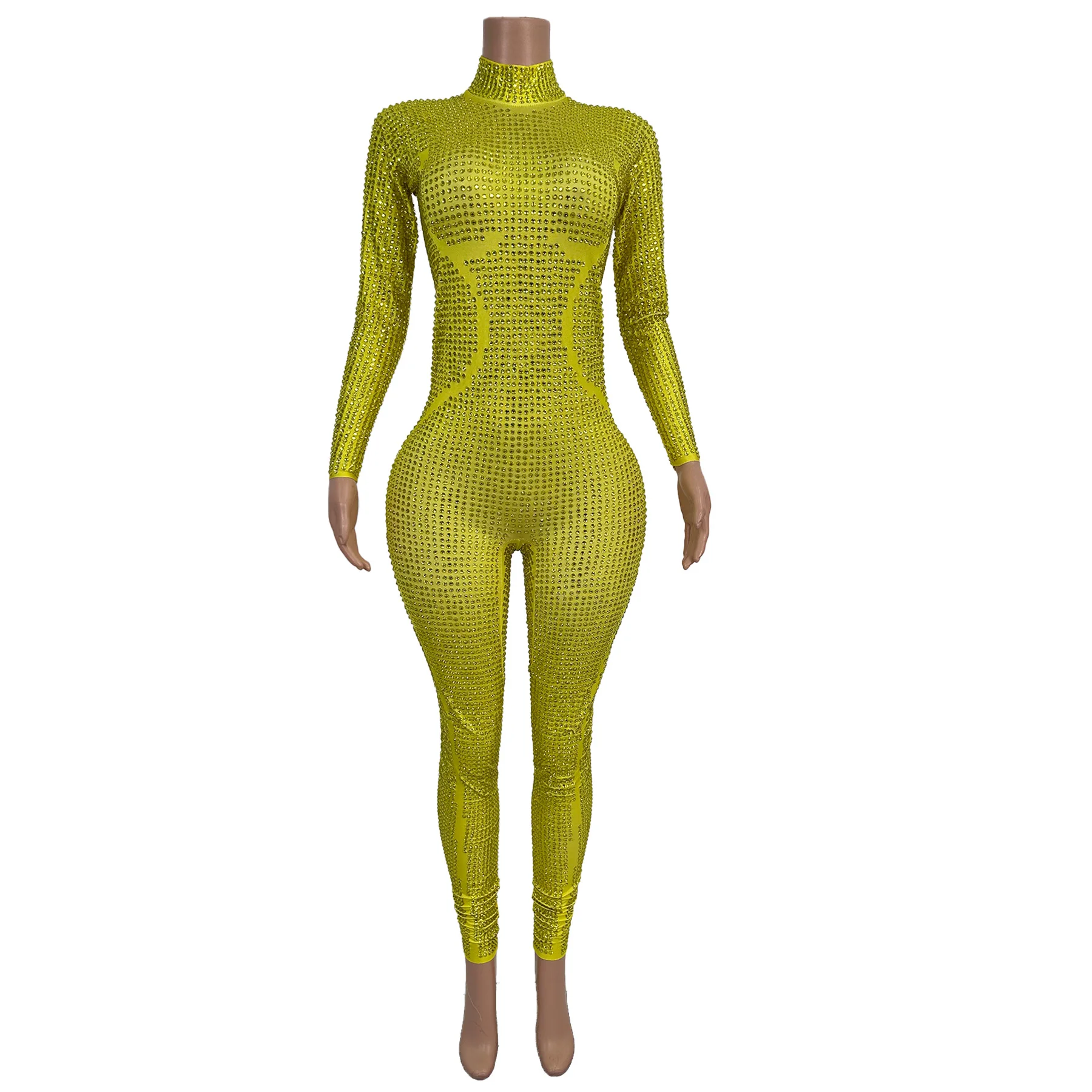 Jingdian High Elasticity Women Jumpsuit Gorgeous Full Diamond Tight Pants Bar Stage Performance Costume Music Festival Prom Gown
Jingdian High Elasticity Women Jumpsuit Gorgeous Full Diamond Tight Pants Bar Stage Performance Costume Music Festival Prom Gown