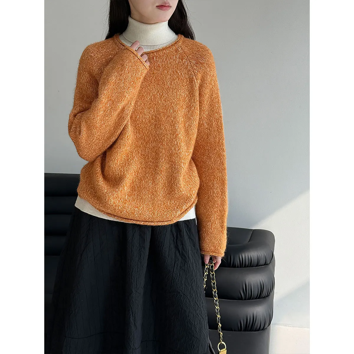 Корейский стиль, свитер с круглым вырезом и закругленными краями, мягкий и нежный, для женщин, осень-зима, с цветочным узором, из пряжи и кроличьего меха, теплый вязаный топ
Корейский стиль, свитер с круглым вырезом и закругленными краями, мягкий и нежный, для женщин, осень-зима, с цветочным узором, из пряжи и кроличьего меха, теплый вязаный топ