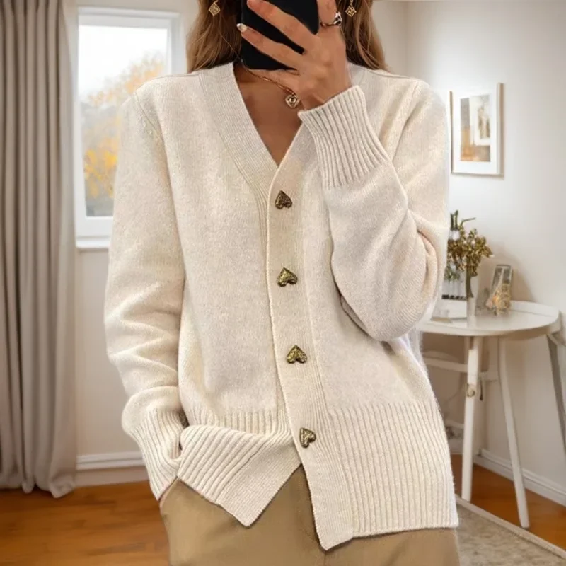 Women's Button Front Cardigan Casual Winter Plain Yarn Wool Yarn Buttoned Cardigan Long Sleeve Tops Autumn Winter
Women's Button Front Cardigan Casual Winter Plain Yarn Wool Yarn Buttoned Cardigan Long Sleeve Tops Autumn Winter