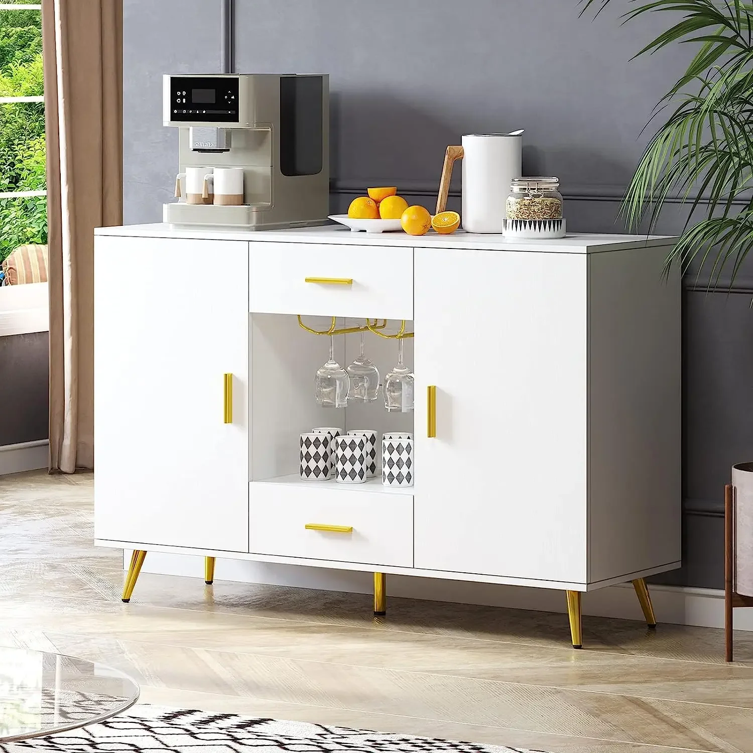-Modern Design Living Room Furniture Storage Wine Glass Holder Drawers Modern White & Gold Dresser Sideboard Buffet Cabinet
-Modern Design Living Room Furniture Storage Wine Glass Holder Drawers Modern White & Gold Dresser Sideboard Buffet Cabinet
