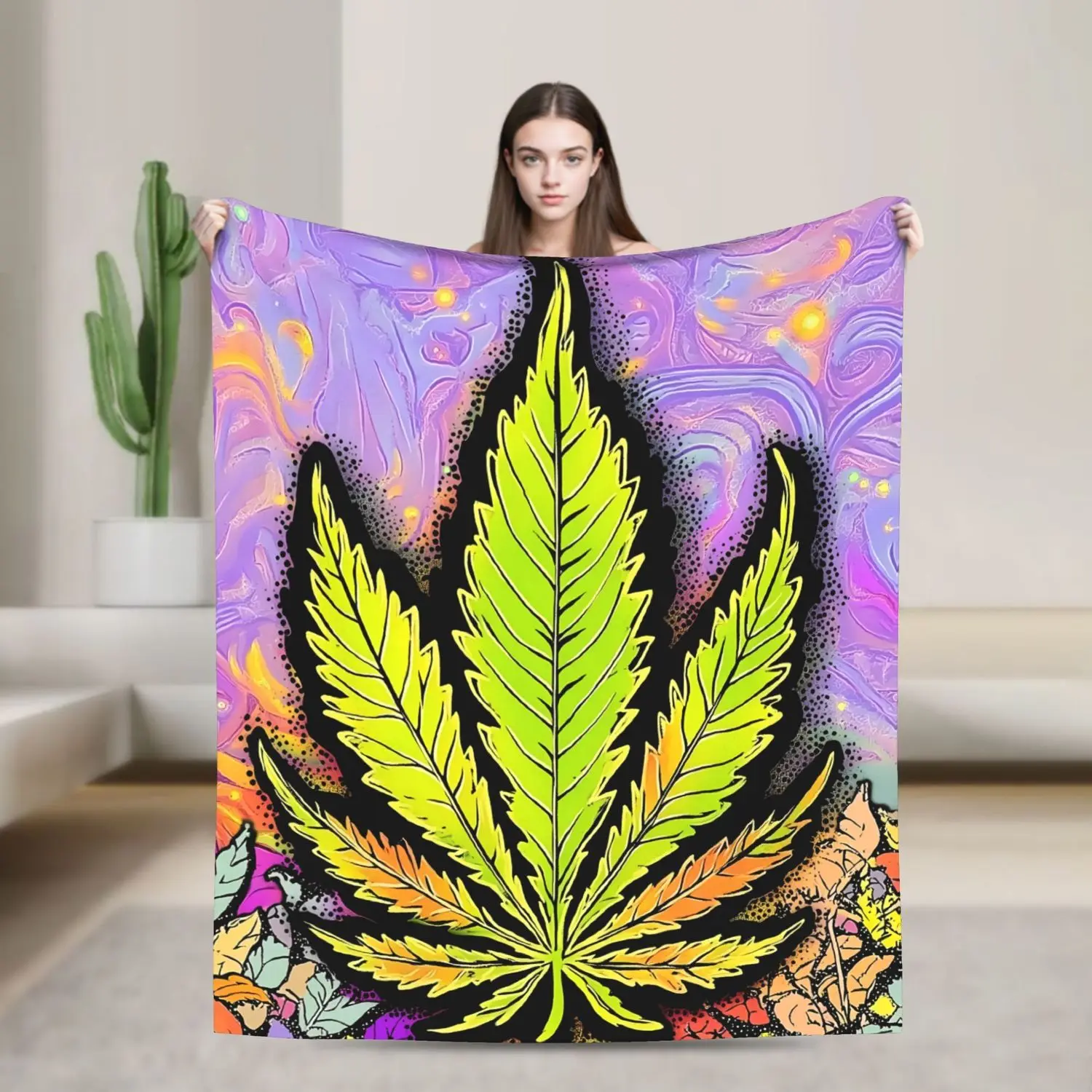 Vibrant Pot Leaf Blanket - Soft Flannel Boho Outdoor Camping Throw
Vibrant Pot Leaf Blanket - Soft Flannel Boho Outdoor Camping Throw