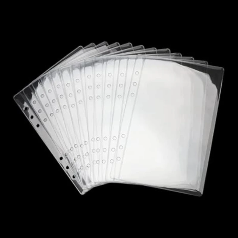 A5 A6 A7 Binder Pockets 10pcs Clear Transparentr PVC Pouches 6 Holes Zipperless Side/TOP Open Waterproof Document Filing Bags
A5 A6 A7 Binder Pockets 10pcs Clear Transparentr PVC Pouches 6 Holes Zipperless Side/TOP Open Waterproof Document Filing Bags