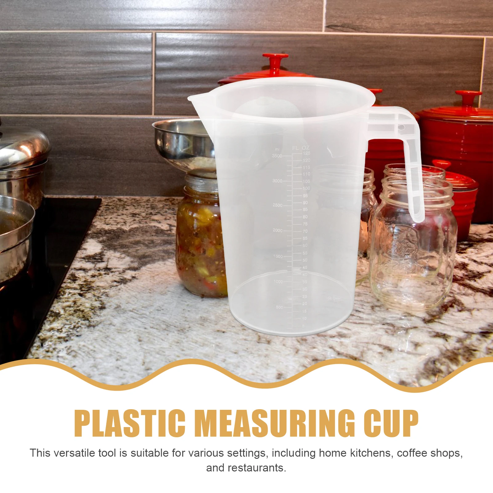 Large Capacity 3500Ml Measuring Cup with Scale Clear Markings for Precise Measurement Heat Resistant Mixing Cup for Coffee Shop
Large Capacity 3500Ml Measuring Cup with Scale Clear Markings for Precise Measurement Heat Resistant Mixing Cup for Coffee Shop