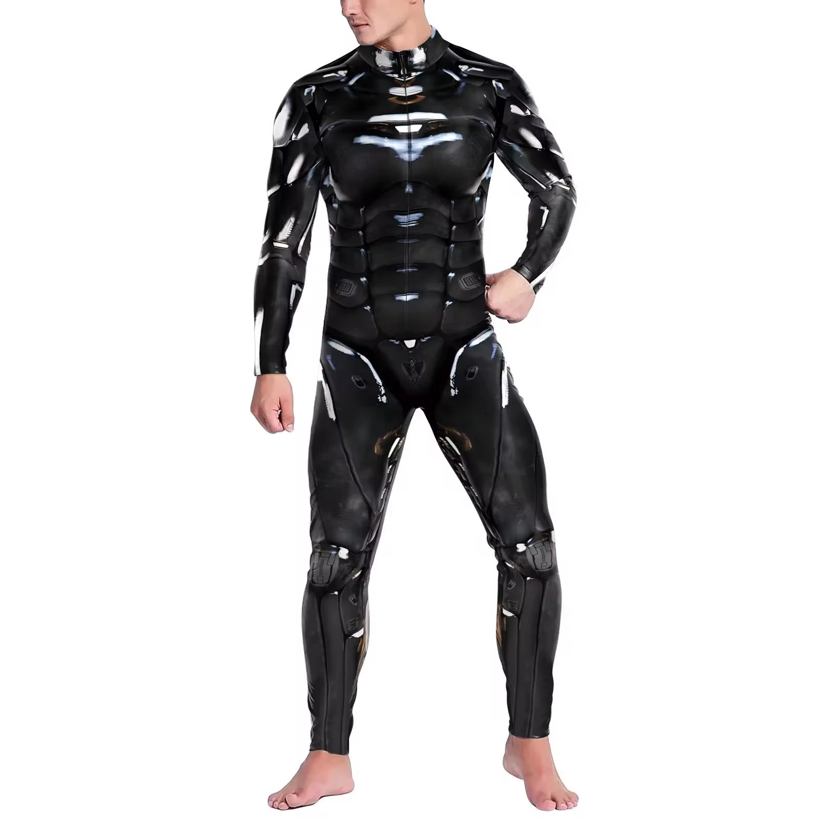 Mardi Gras Halloween Robot Costume Men's Punk Cosplay Bodysuit Purim Black Jumpsuit Printed Bodycon Campus Event Club Party Sets
Mardi Gras Halloween Robot Costume Men's Punk Cosplay Bodysuit Purim Black Jumpsuit Printed Bodycon Campus Event Club Party Sets