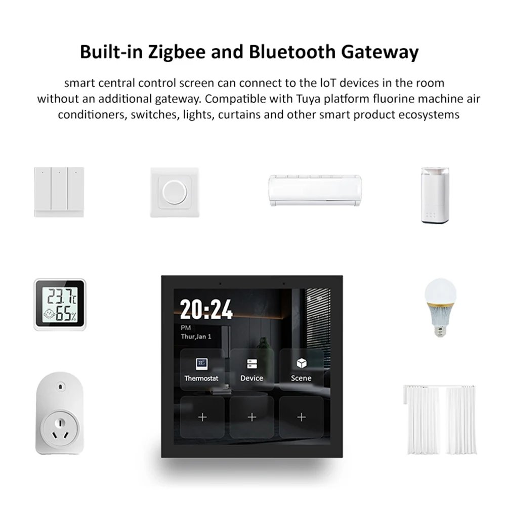 Zigbee Tuya Smart Home Control Panel Touch Screen Electric Heating Gas Boiler Central Air Conditioning Thermostat Controller
Zigbee Tuya Smart Home Control Panel Touch Screen Electric Heating Gas Boiler Central Air Conditioning Thermostat Controller