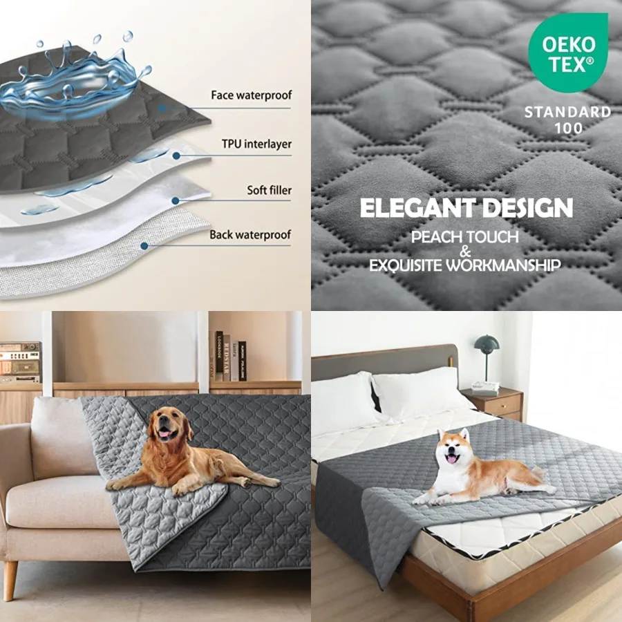 00% Double-Sided Waterpro Dog Bed Cover Pet Blanket Sa Couch Furniture Protector for Puppy Large Dog Cat, Reversible (,Dark Gre
00% Double-Sided Waterpro Dog Bed Cover Pet Blanket Sa Couch Furniture Protector for Puppy Large Dog Cat, Reversible (,Dark Gre