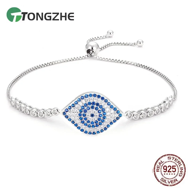 TONGZHE Bracelets for Women 2018 Fashion 925 Sterling Silver Jewelry Men's Bracelet Cubic Zircon Blue Evil Eye Bracelet
TONGZHE Bracelets for Women 2018 Fashion 925 Sterling Silver Jewelry Men's Bracelet Cubic Zircon Blue Evil Eye Bracelet