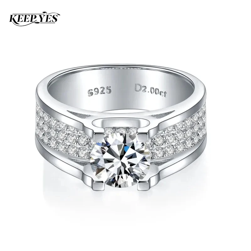 KEEP YES Wedding Bands 925 Sterling Silver 8MM 1-2 Carat Moissanite Men Rings Engagement Wedding Diamond Cocktail Signet Ring
KEEP YES Wedding Bands 925 Sterling Silver 8MM 1-2 Carat Moissanite Men Rings Engagement Wedding Diamond Cocktail Signet Ring