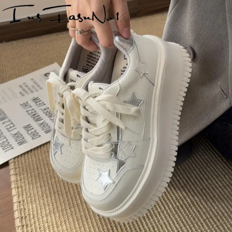 Designer Thick Sole Platform Women Sneakers Fashion All Match Star Mixed Color Casual Trainers Runway Tennis Female Sport Shoes
Designer Thick Sole Platform Women Sneakers Fashion All Match Star Mixed Color Casual Trainers Runway Tennis Female Sport Shoes