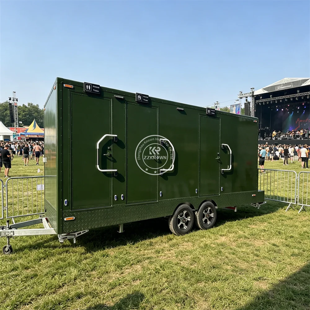 Commercial Mobile Restroom Outdoor Festival Portable Bathroom Trailer Cabin Luxury Toilet Trailer with Shower and Sink
Commercial Mobile Restroom Outdoor Festival Portable Bathroom Trailer Cabin Luxury Toilet Trailer with Shower and Sink