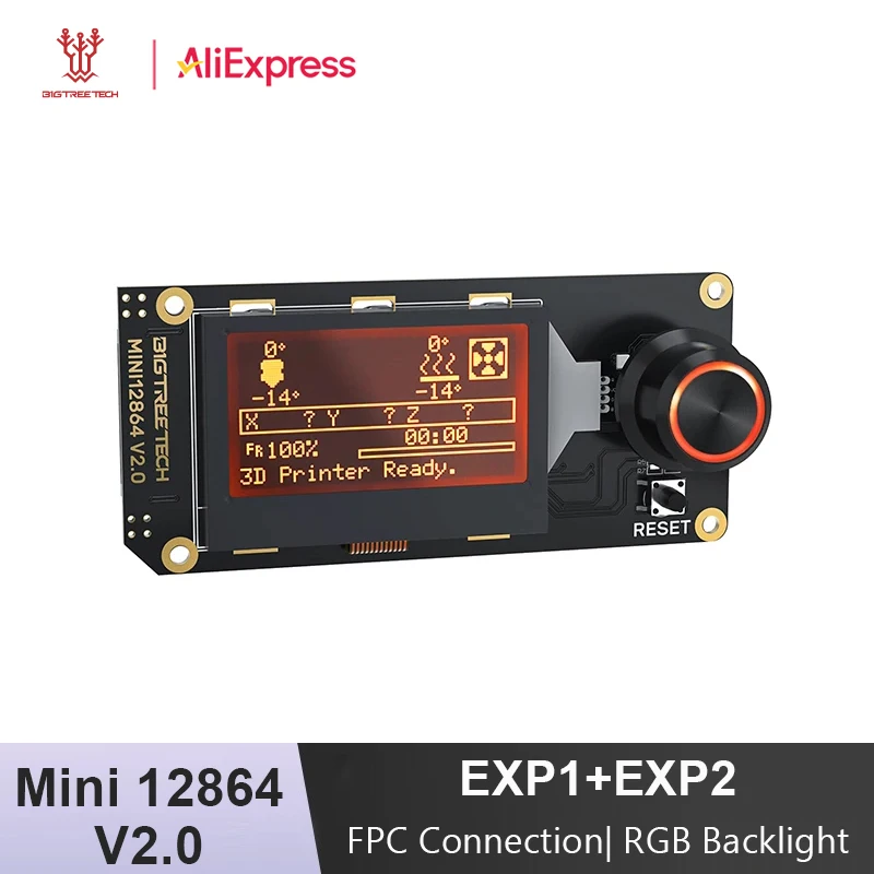 BIGTREETECH Mini 12864 V2.0 LCD Display Mini12864 Screen RGB Light 3D Printer Parts For SKR V1.4 Octopus V1.1 MKS GEN
BIGTREETECH Mini 12864 V2.0 LCD Display Mini12864 Screen RGB Light 3D Printer Parts For SKR V1.4 Octopus V1.1 MKS GEN