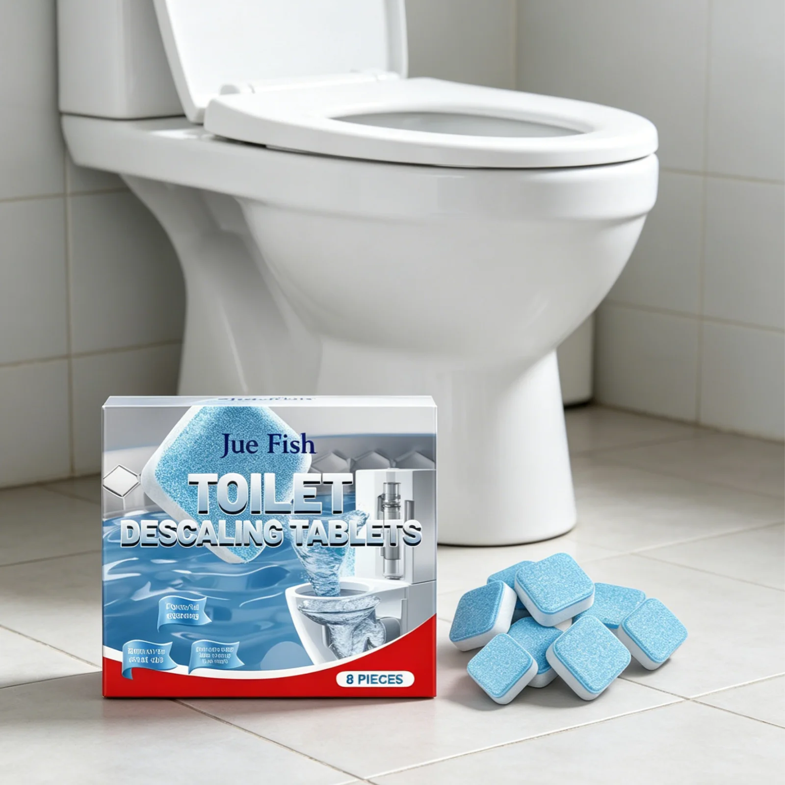 Jue Fish Toilet Descaling Tablets Powerful Cleaning Remove Stubborn Stain Long Lasting Freshness Toilet Cleaner Tablets 8 Pieces
Jue Fish Toilet Descaling Tablets Powerful Cleaning Remove Stubborn Stain Long Lasting Freshness Toilet Cleaner Tablets 8 Pieces