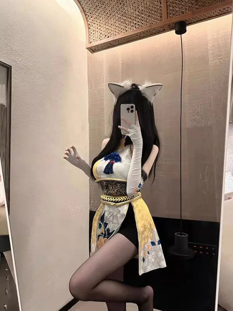 Black Silk Eternal Return Cosplay Costume Women's Full Set Hatoaki Dream Otaku Flower Weave Design Anime Costume Accessory
Black Silk Eternal Return Cosplay Costume Women's Full Set Hatoaki Dream Otaku Flower Weave Design Anime Costume Accessory