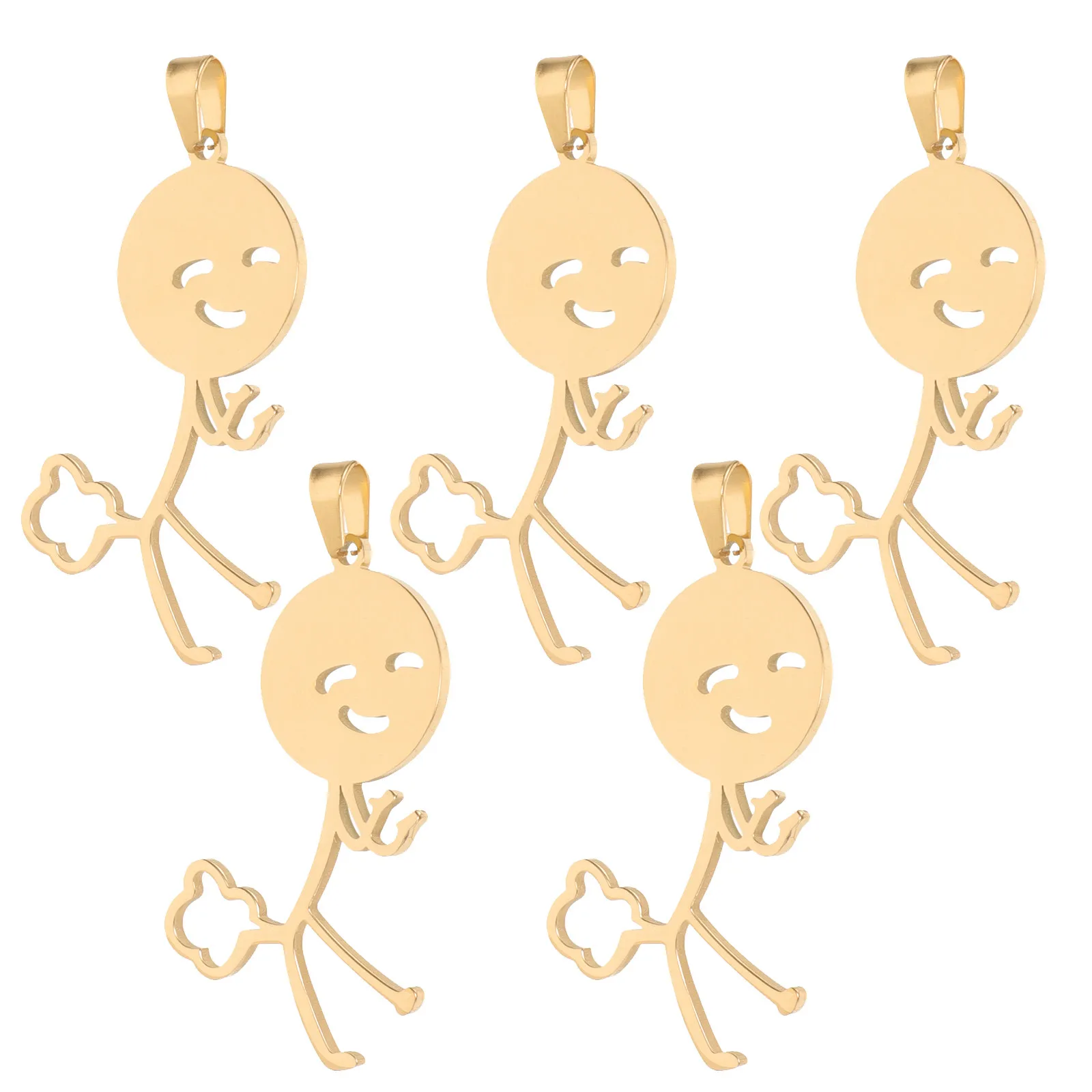 5Pcs Stainless Steel Figure Charms DIY Jewelry Accessories Creative Necklace Pendant Set Fashion Necklace Pendant
5Pcs Stainless Steel Figure Charms DIY Jewelry Accessories Creative Necklace Pendant Set Fashion Necklace Pendant