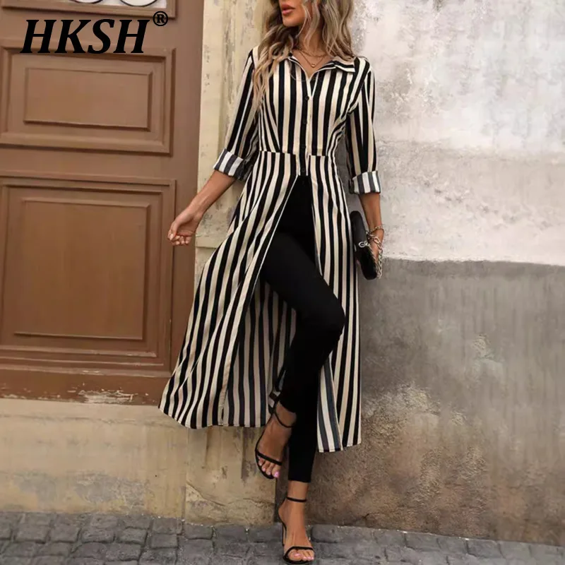 HKSH Autumn Winter New Striped Shirt Fashion Streetwear Top Women Y2K Tide Temperament Casual Cardigan Long Sleeve Shirts HK4058
HKSH Autumn Winter New Striped Shirt Fashion Streetwear Top Women Y2K Tide Temperament Casual Cardigan Long Sleeve Shirts HK4058