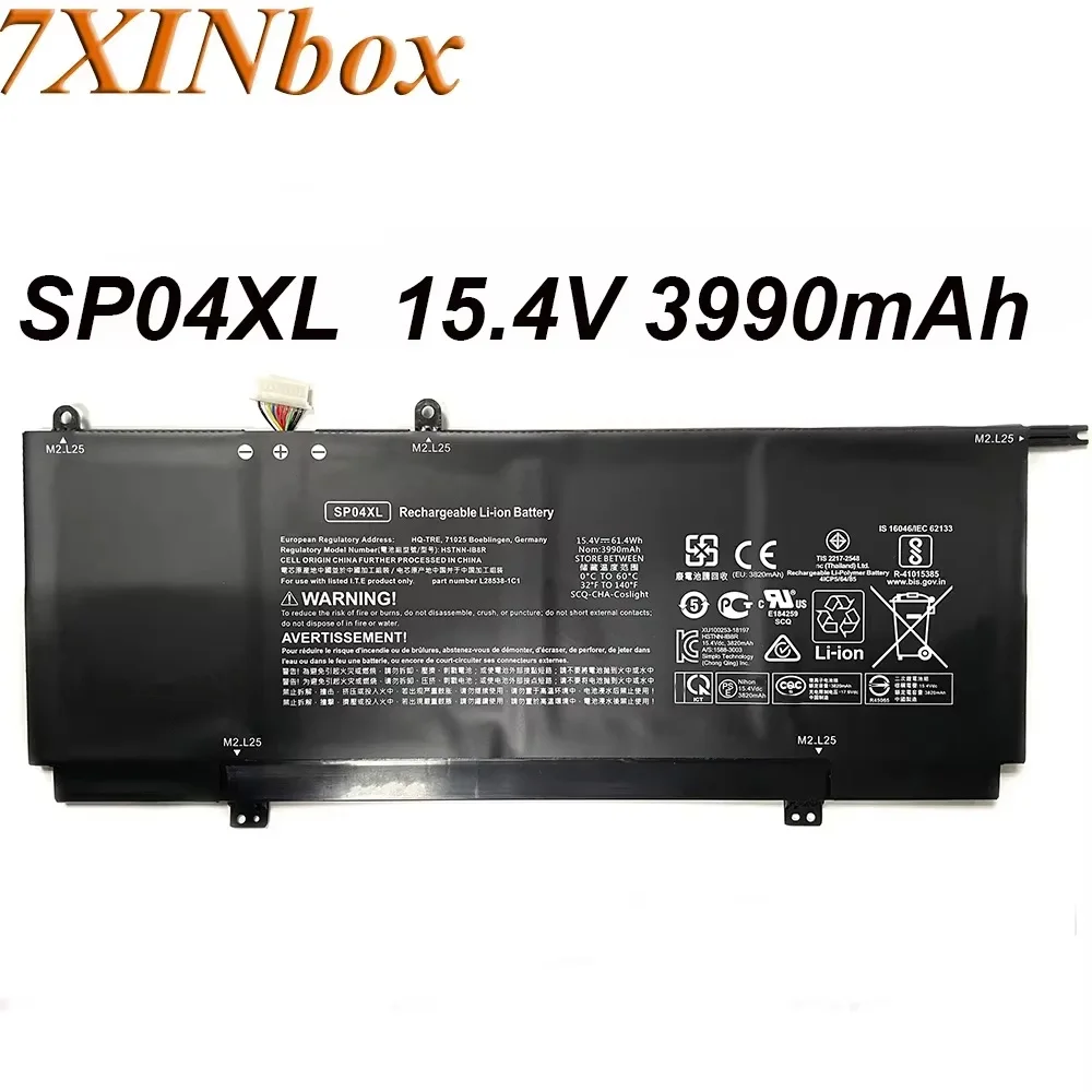 7XINbox SP04XL HSTNN-OB1B HSTNN-DB7X 15.4V 61.4Wh Laptop Battery For HP Spectre Chromebook x360 Convertible 13-AP Series
7XINbox SP04XL HSTNN-OB1B HSTNN-DB7X 15.4V 61.4Wh Laptop Battery For HP Spectre Chromebook x360 Convertible 13-AP Series