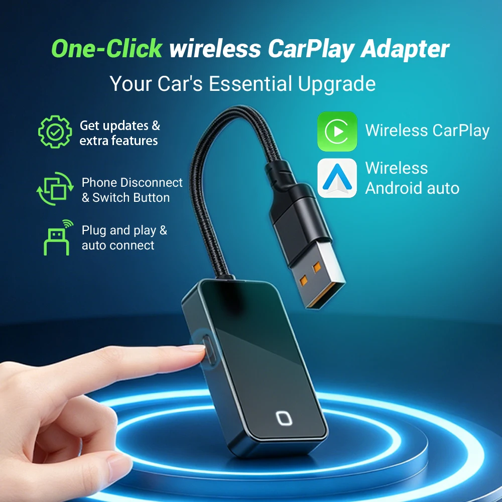 Wireless CarPlay&Android Auto Dongle Wired to Wireless Converter Auto Pair Dual Phone Switching For Toyota Honda Hyundai Kia
Wireless CarPlay&Android Auto Dongle Wired to Wireless Converter Auto Pair Dual Phone Switching For Toyota Honda Hyundai Kia