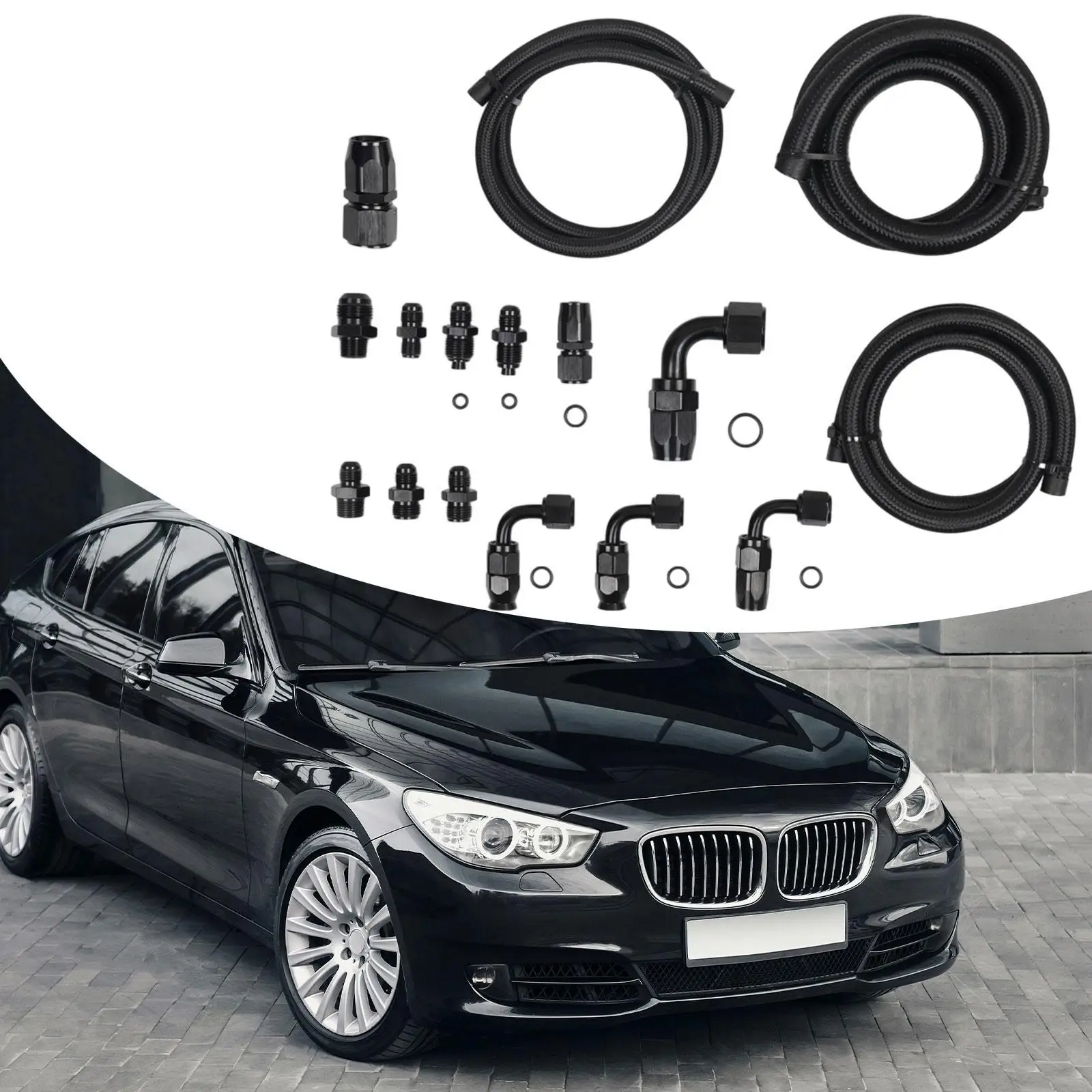 Steering Hose Hookup Kit Fittings Return to Reservoir Hose Kit for GM 
Steering Hose Hookup Kit Fittings Return to Reservoir Hose Kit for GM