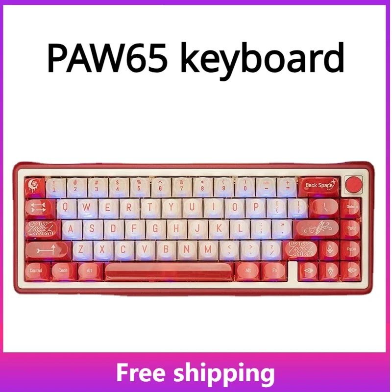 PAW65 Keyboard Wireless Bluetooth Three-mode Cat-ear Aluminum Panel Customized Full-key Hot-swappable Mechanical Keyboard
PAW65 Keyboard Wireless Bluetooth Three-mode Cat-ear Aluminum Panel Customized Full-key Hot-swappable Mechanical Keyboard
