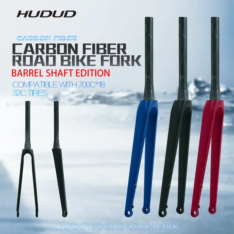 HUDUD Carbon Fiber Road Bike Fork with Fully Hidden Internal Cable Routing 28.6mm Tapered Tube Ultra-Lightweight Bicycle Fork
HUDUD Carbon Fiber Road Bike Fork with Fully Hidden Internal Cable Routing 28.6mm Tapered Tube Ultra-Lightweight Bicycle Fork