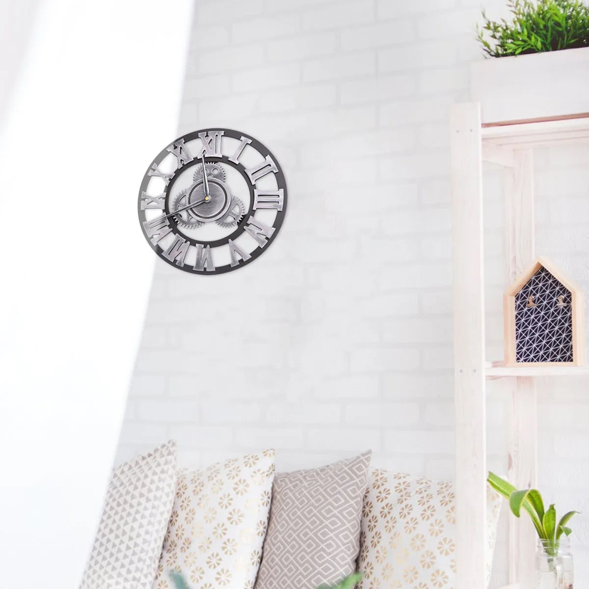 Industrial Gear Wall Clock Creative Hanging Home Decor Silent Easy Install Bedroom Office Retro Fashion
Industrial Gear Wall Clock Creative Hanging Home Decor Silent Easy Install Bedroom Office Retro Fashion