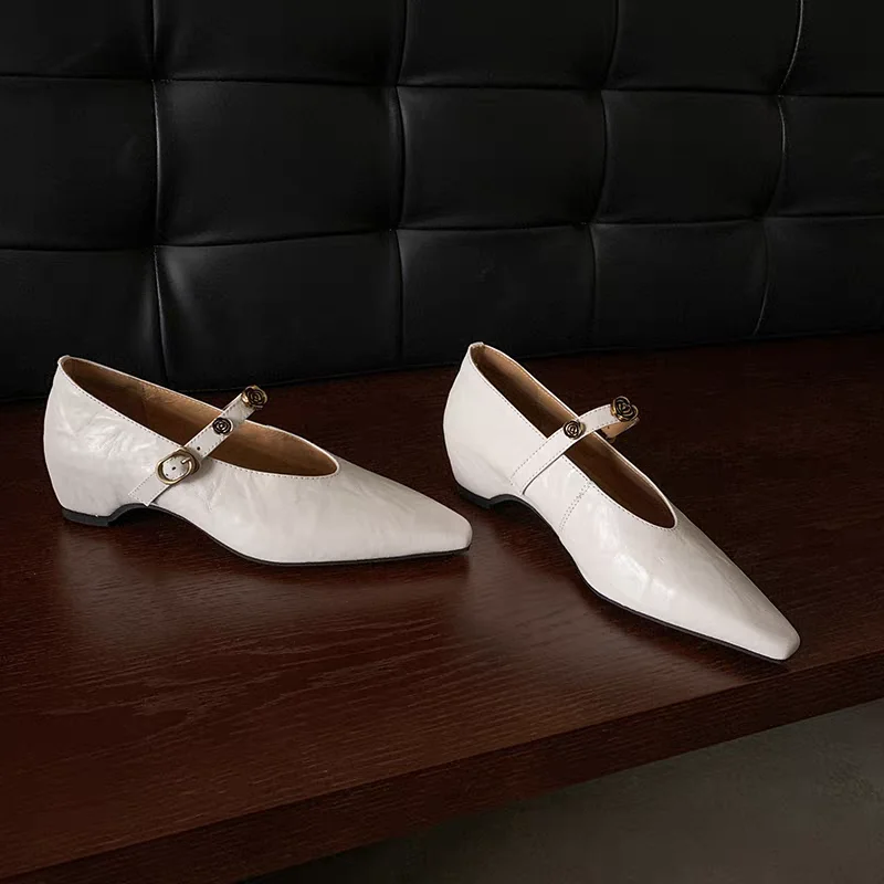 Женская обувь Мэри Джейн с французским острым носком, темпераментные туфли на каблуке с неглубоким носком и одной пряжкой на каблуке
Женская обувь Мэри Джейн с французским острым носком, темпераментные туфли на каблуке с неглубоким носком и одной пряжкой на каблуке