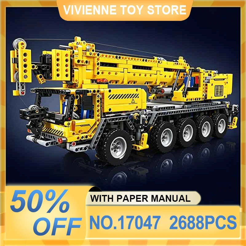 MOULD KING 17047 Mobile Crane Construction Building Blocks bricks, DIY Engineering Machinery Model, Collectible Adult Puzzle Toy
MOULD KING 17047 Mobile Crane Construction Building Blocks bricks, DIY Engineering Machinery Model, Collectible Adult Puzzle Toy