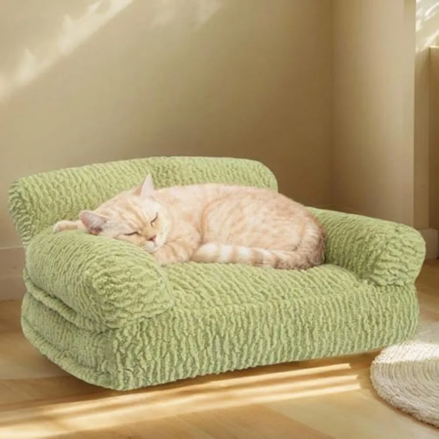 Cat Couch Bed - Push Fuffy Cat Sofa for Indoor Cats, Orthopedic Kitten ounge Chair with Reovabe Washabe Cover, Supportive Pet C
Cat Couch Bed - Push Fuffy Cat Sofa for Indoor Cats, Orthopedic Kitten ounge Chair with Reovabe Washabe Cover, Supportive Pet C