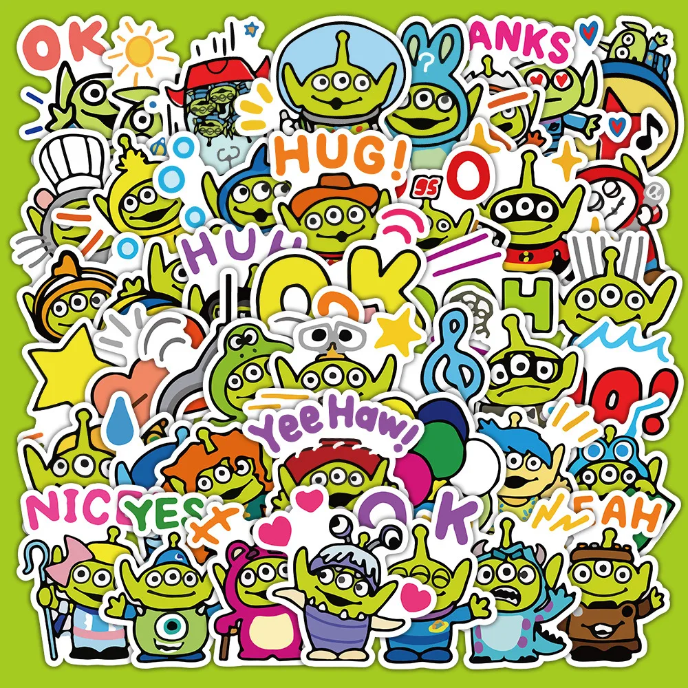 10/50PCS Disney Cartoon Toy Story Alien Graffiti Stickers Funny Decals For DIY Diary Laptop Phone Waterproof Sticker Kid Toys
10/50PCS Disney Cartoon Toy Story Alien Graffiti Stickers Funny Decals For DIY Diary Laptop Phone Waterproof Sticker Kid Toys