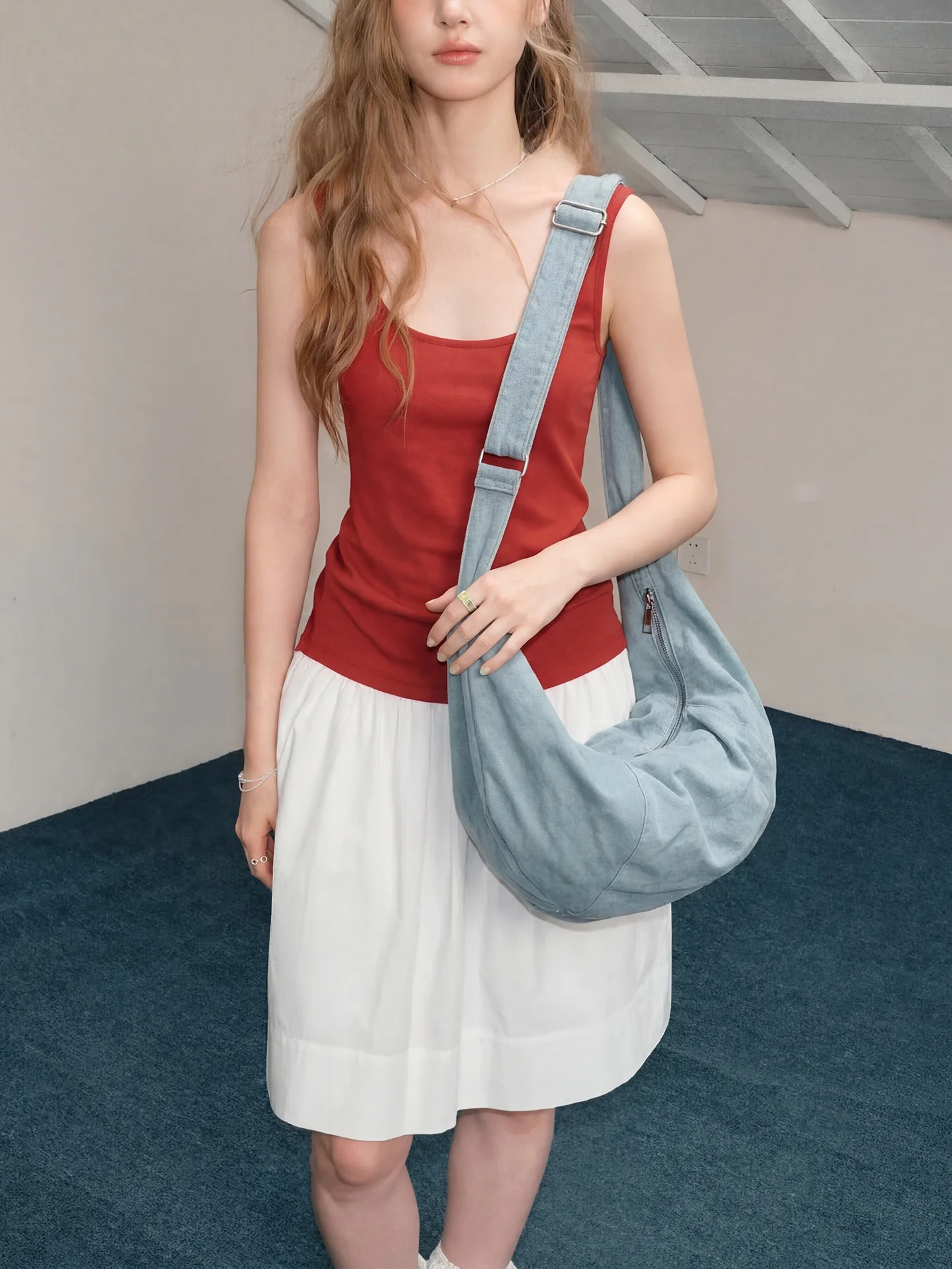 Large Capacity Canvas Denim Crossbody Bag for Women Casual Simple Style Dumpling Shape Shoulder Bag Tote Bag by Orange Girl
Large Capacity Canvas Denim Crossbody Bag for Women Casual Simple Style Dumpling Shape Shoulder Bag Tote Bag by Orange Girl