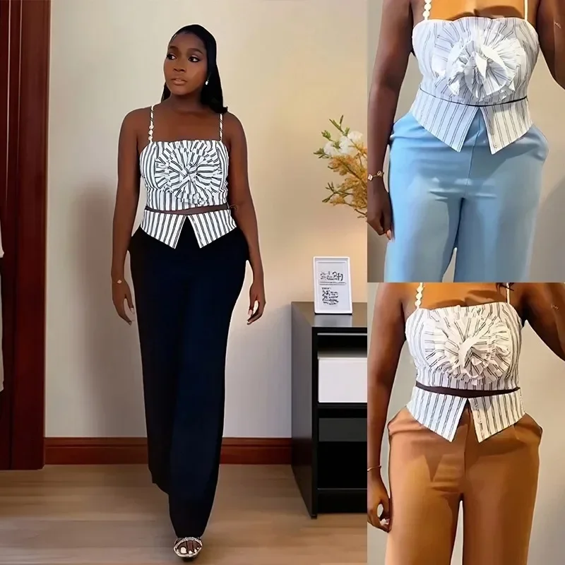 2 Piece African Clothes for Women Summer Sexy African Sleeveless Top Long Pant Matching Sets Dashiki African Clothing Outfits
2 Piece African Clothes for Women Summer Sexy African Sleeveless Top Long Pant Matching Sets Dashiki African Clothing Outfits