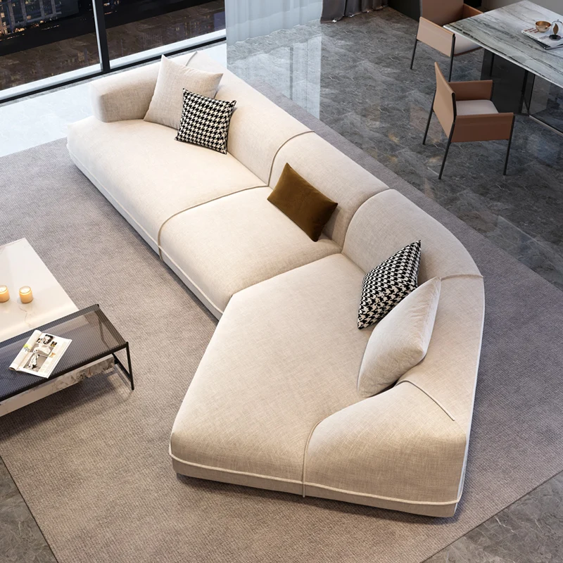 Italian minimalist cotton and linen fabric sofa living room 2024 new cream style modern simple special-shaped corner sofa
Italian minimalist cotton and linen fabric sofa living room 2024 new cream style modern simple special-shaped corner sofa