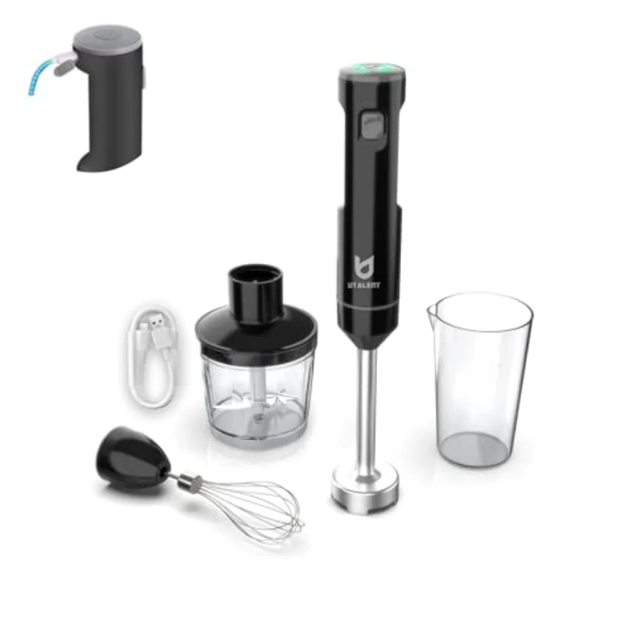 Cordless Hand Blender Variable Speed Immersion Blender Rechargeable with 500ml Chopper 600ml container Egg Whisk for Smoothies
Cordless Hand Blender Variable Speed Immersion Blender Rechargeable with 500ml Chopper 600ml container Egg Whisk for Smoothies