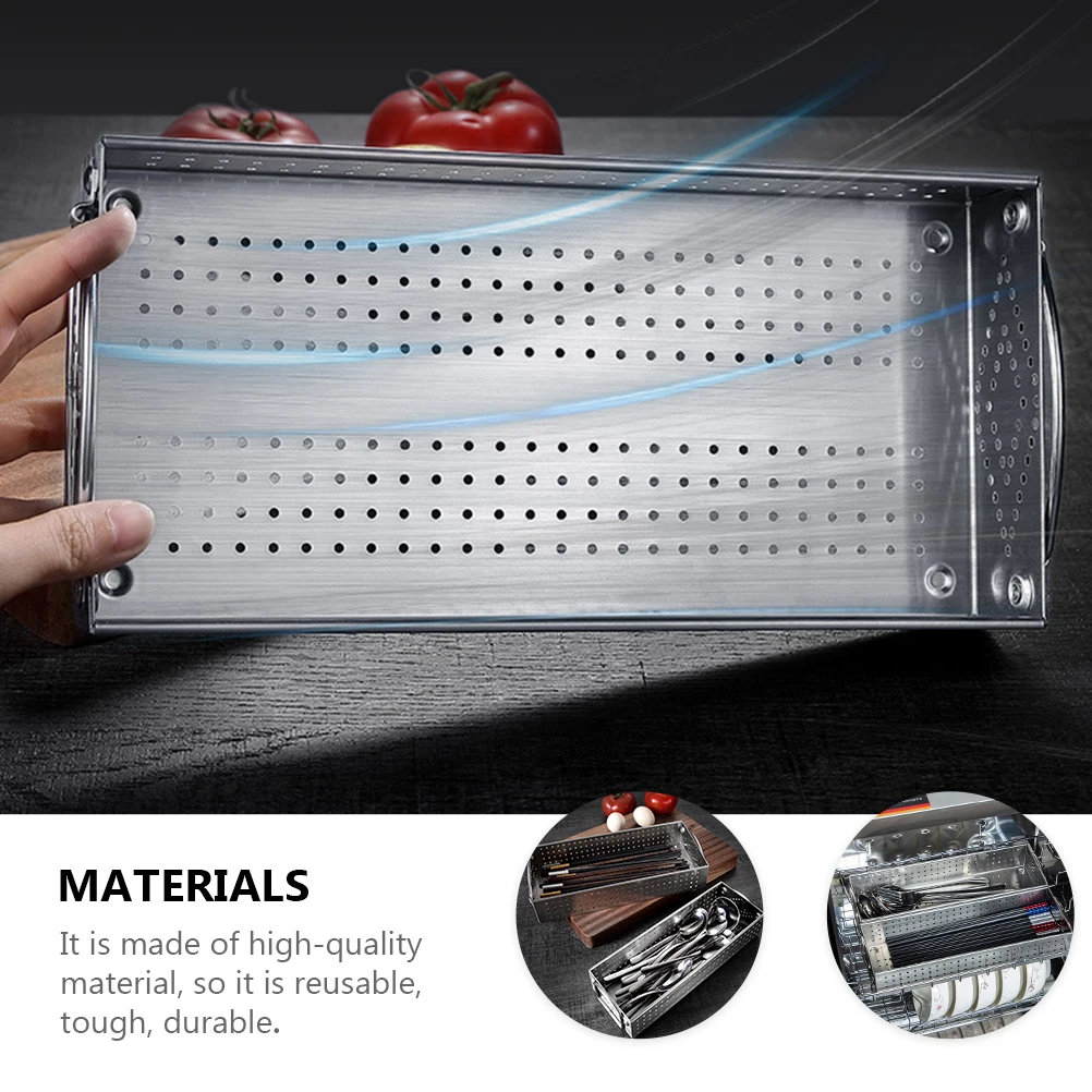 Multi-Functional Metal Utensil Holder Lightweight Storage Box Dish Drainer Cutlery Organizer Stainless Steel Chopsticks
Multi-Functional Metal Utensil Holder Lightweight Storage Box Dish Drainer Cutlery Organizer Stainless Steel Chopsticks