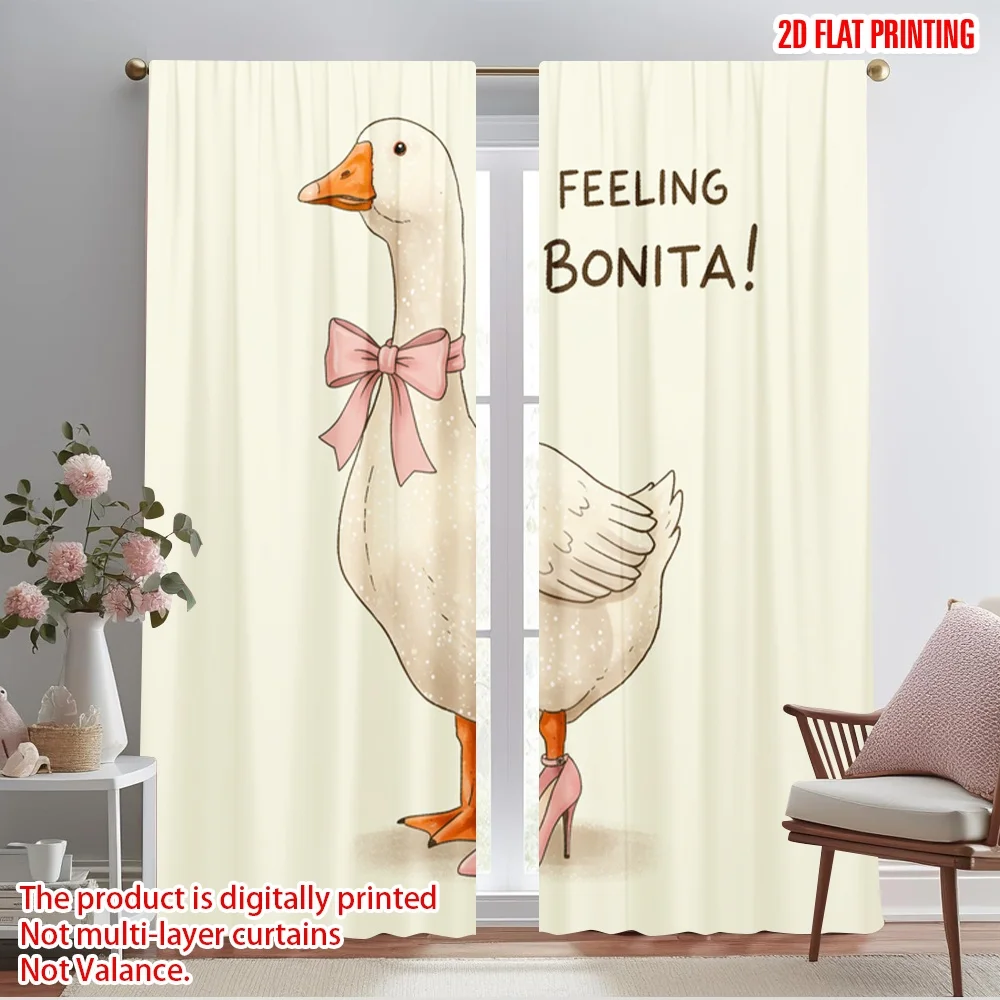 2pcs 2D flat printing Curtain cute goose wearing pink heels Polyester Without Electricity Family Party Use for General Festive
2pcs 2D flat printing Curtain cute goose wearing pink heels Polyester Without Electricity Family Party Use for General Festive