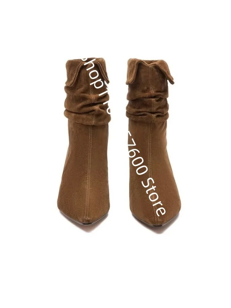 2025 Fall New Brown Women's Mid-Calf Boots Retro Elegant Dress Pointed Toe Stiletto Heels Ladies Large-Size Mid-Calf Bootines
2025 Fall New Brown Women's Mid-Calf Boots Retro Elegant Dress Pointed Toe Stiletto Heels Ladies Large-Size Mid-Calf Bootines