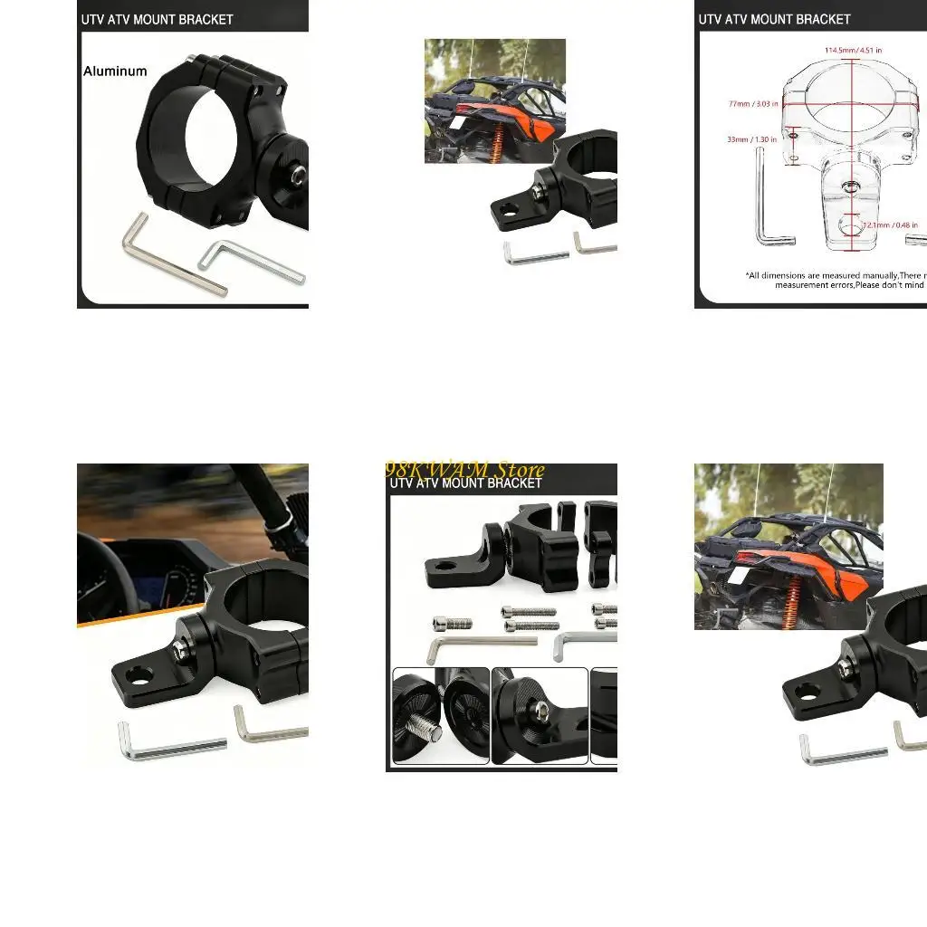UTV Round Tube Bracket with 12.1 mm Mounting Hole Use Set 68UF
UTV Round Tube Bracket with 12.1 mm Mounting Hole Use Set 68UF