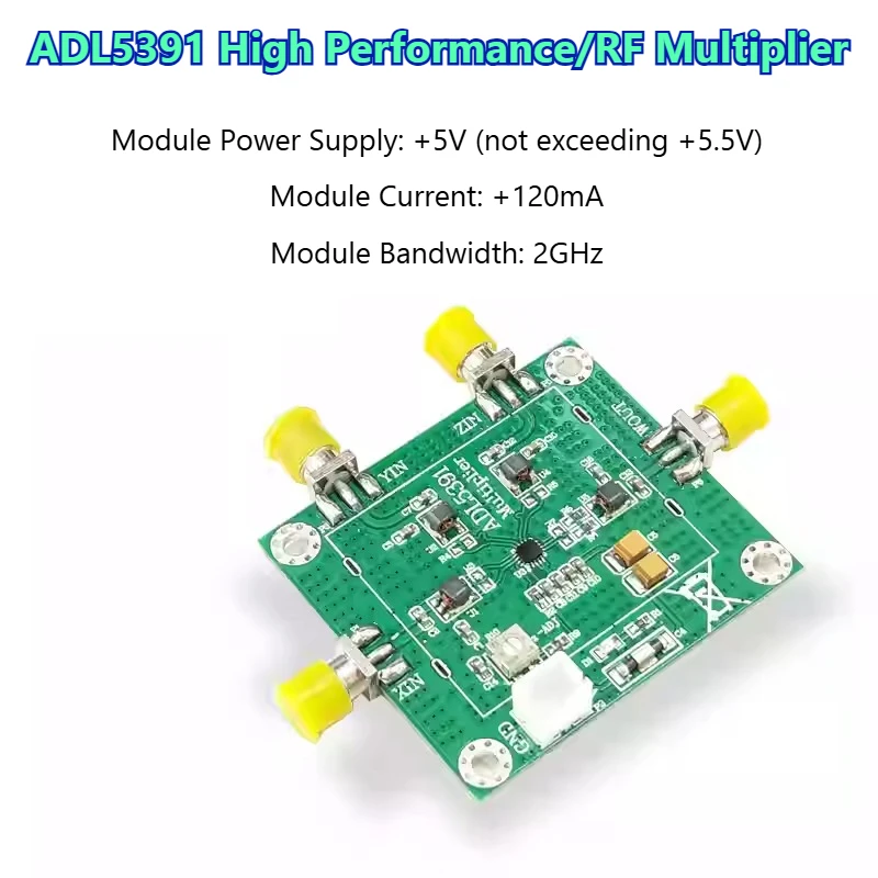 ADL5391 Модуль аналогового умножителя RF 2 ГГц, четырехквадратный умножитель, модем KDT5391-007
ADL5391 Модуль аналогового умножителя RF 2 ГГц, четырехквадратный умножитель, модем KDT5391-007