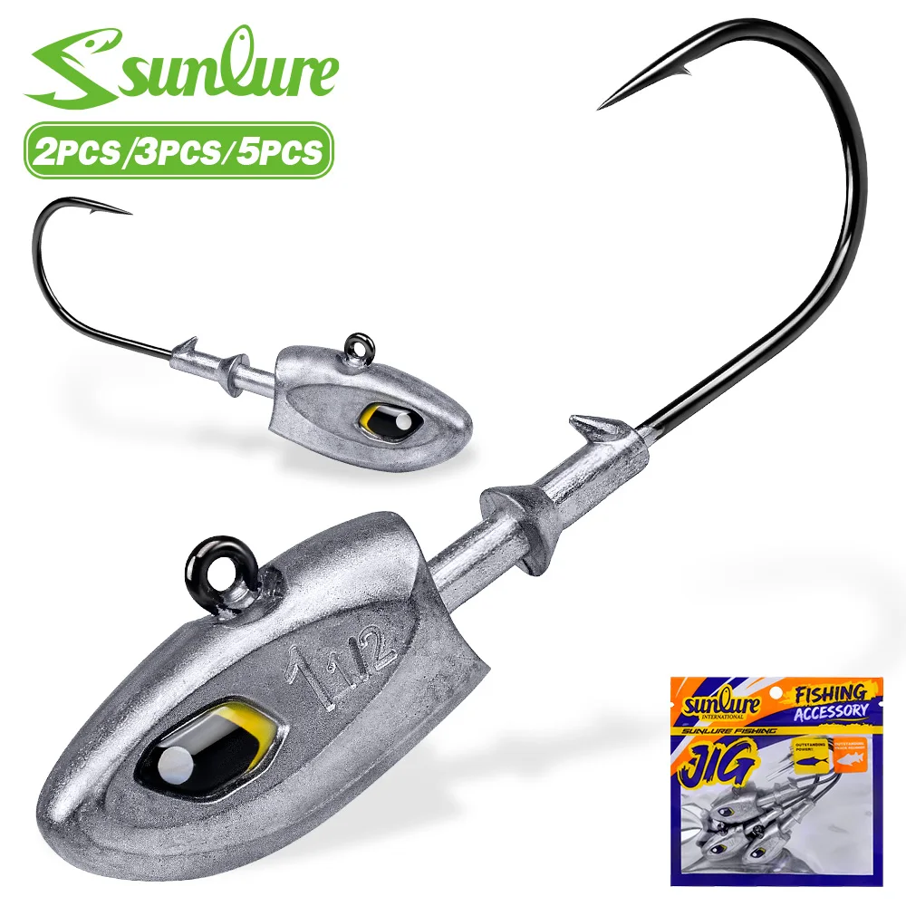Sunlure 2/3/5PCS Lead Head Jig Hooks 3D Fish Eyes High Carbon Steel Barbed Hooks For Soft Lures Bass Saltwater Fishing Tackle
Sunlure 2/3/5PCS Lead Head Jig Hooks 3D Fish Eyes High Carbon Steel Barbed Hooks For Soft Lures Bass Saltwater Fishing Tackle