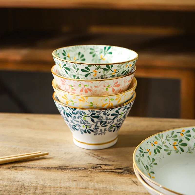 Japanese Style Bamboo Hat Bowls, Ceramic Bowls, Household Multi Style Flower Rice Bowls, Plates, and Dishes
Japanese Style Bamboo Hat Bowls, Ceramic Bowls, Household Multi Style Flower Rice Bowls, Plates, and Dishes